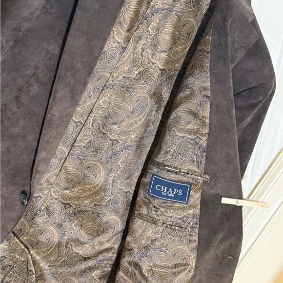 Chaps Men's Brown Velvet Blazer - Picture 3 of 8